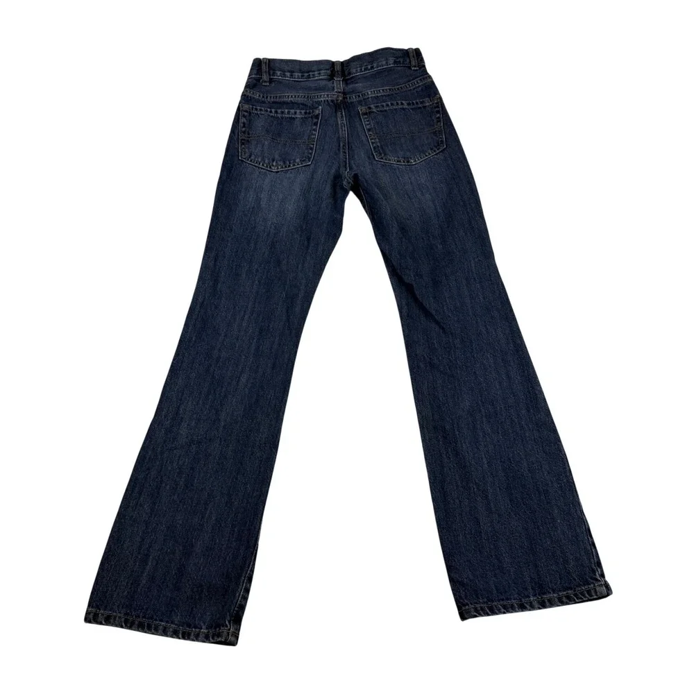 The Childrens Place Boys Slim Bootcut Jeans Dark Wash Blue Size 12 Slim